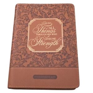 Embossed FAUX Leather Zip Journal